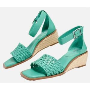 Vince Camuto Womens Bretandi Espadrille Wedge Heel Sandals Size 7.5 Ocean NIB